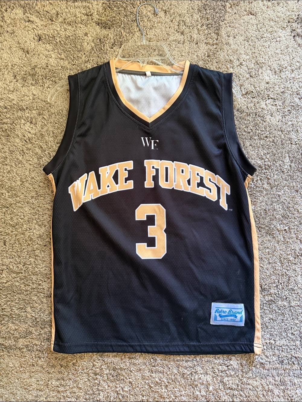 Wake Forest Black & Gold Basketball Jersey - #3